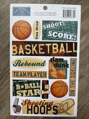 ❤️$2 Karen Foster Design Shooting Hoops Stickers